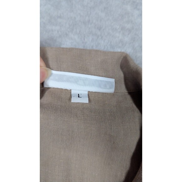 Bryn Walker Women Top Large 100% Linen Tunic Button Up Minimalist Lagenlook - Picture 9 of 14